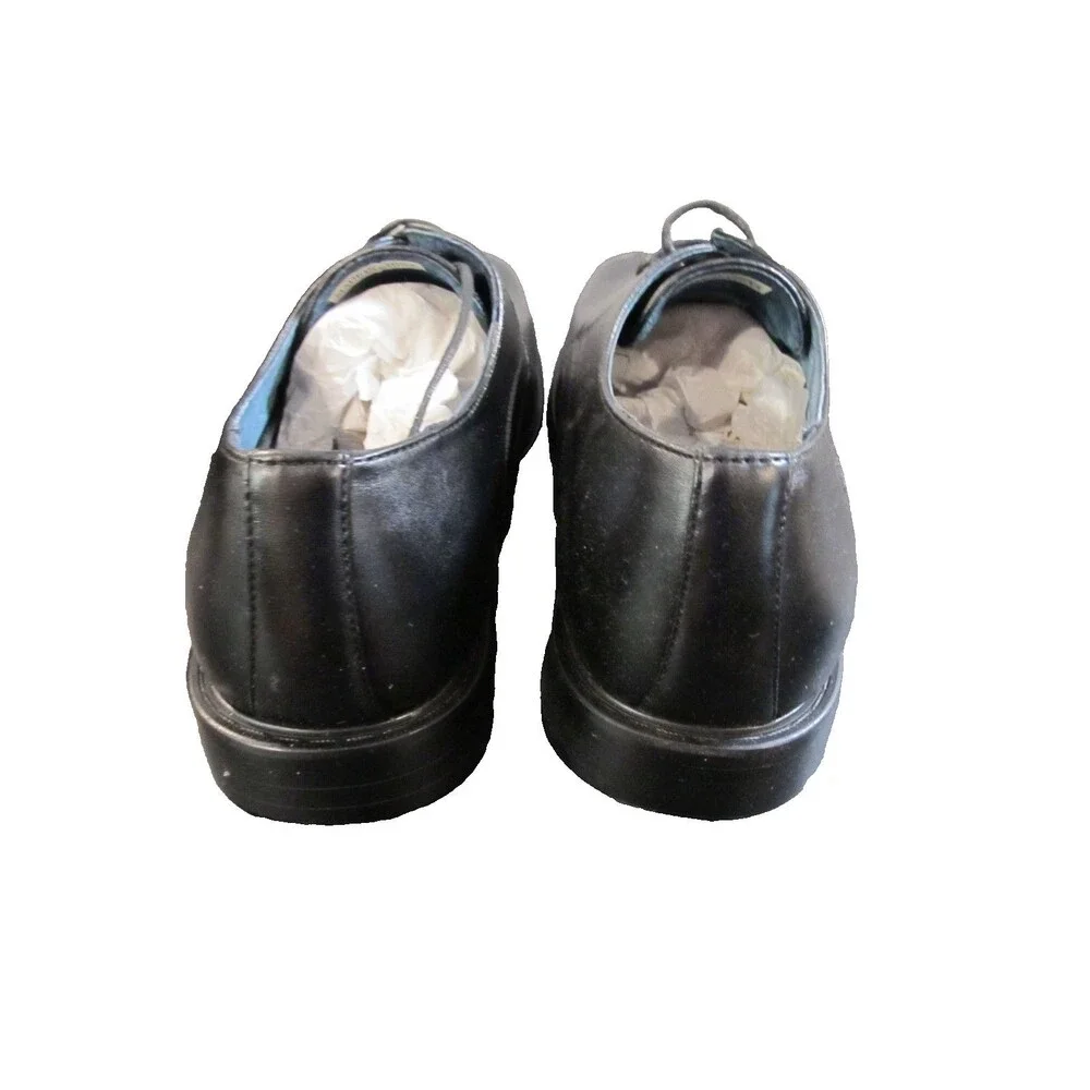 Nic Fermiano Men’s Black Dress Shoes 8.5 NIB Square Toe Lace‑Up Oxford